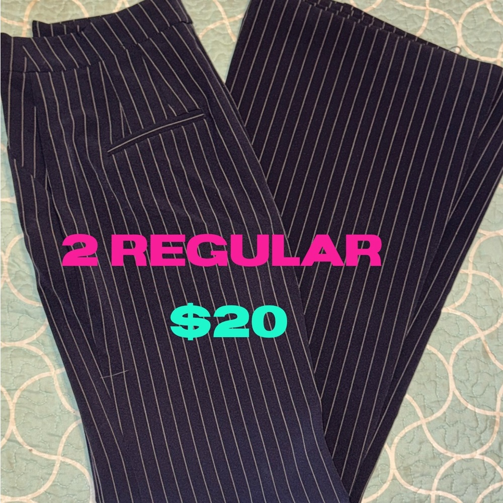 Express Womens Navy Pinstripe 2 R